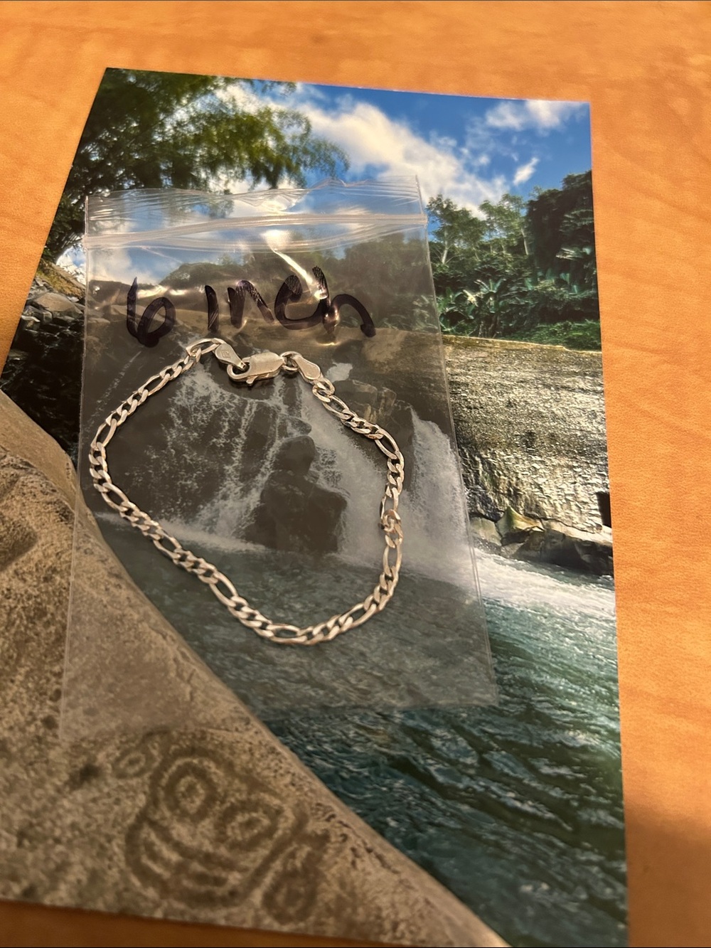 925 Sterling Silver Women's Figaro Bracelet - Silver 6 inch